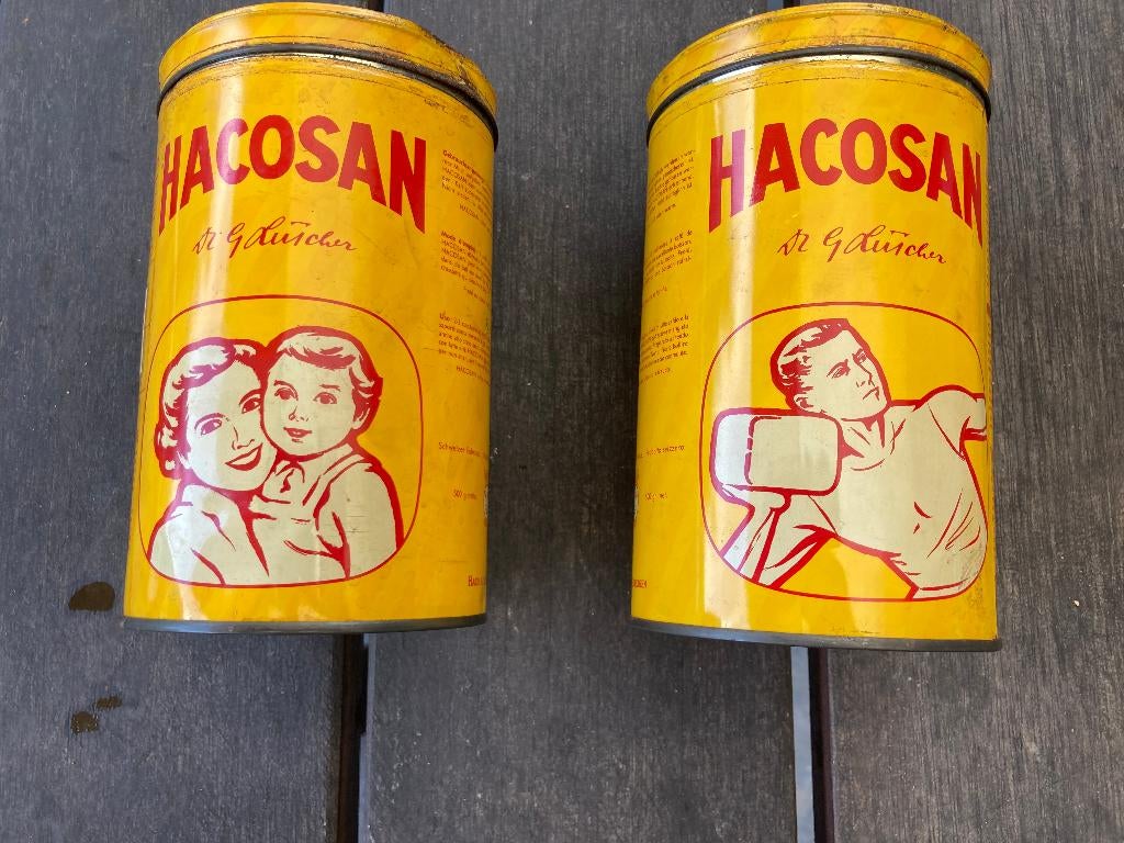 2 Hacosan Blikken., Ophalen of Verzenden, Zo goed als nieuw, Overige, Overige merken