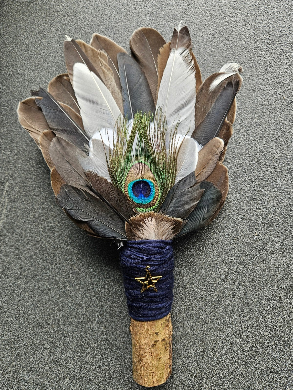 smudge feathers veren waaier reiki stick sjamaan, Ophalen of Verzenden