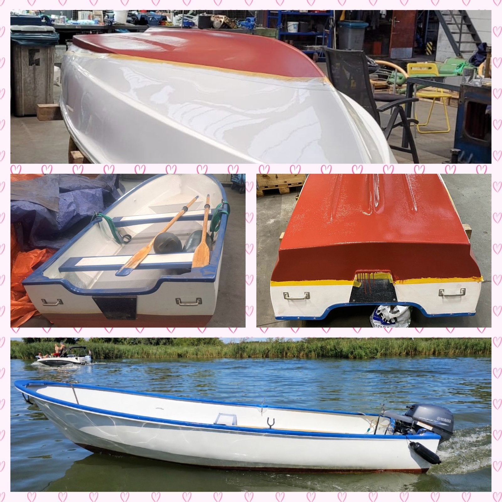 Goed onderhouden polyester roeiboot, 4,00 x 1,50 meter, Ophalen, Gebruikt, Minder dan 15 m², Overige typen