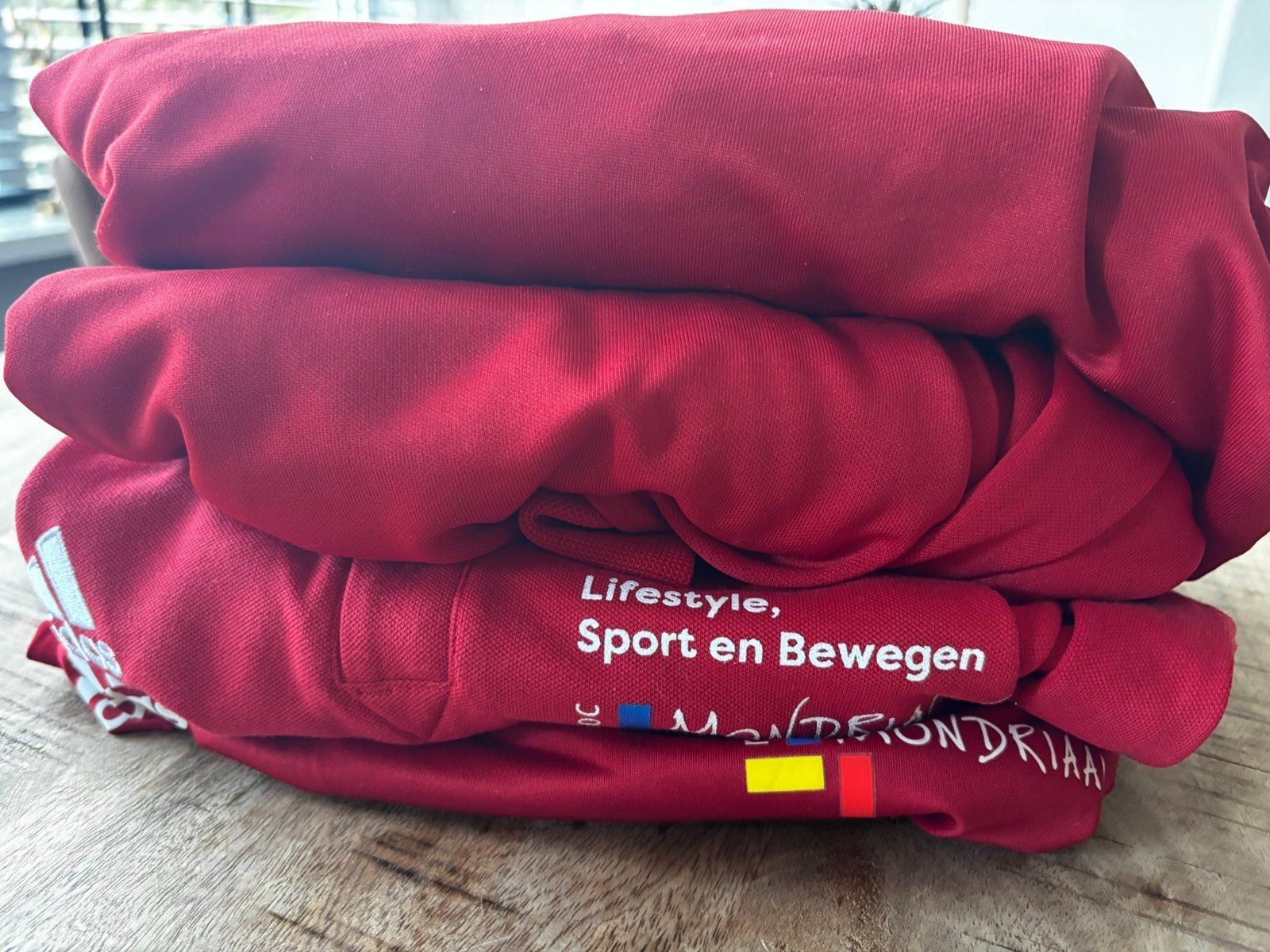 School / sport kleding Roc mondriaan., Maat 52/54 (L), Ophalen of Verzenden, Gedragen, Rood