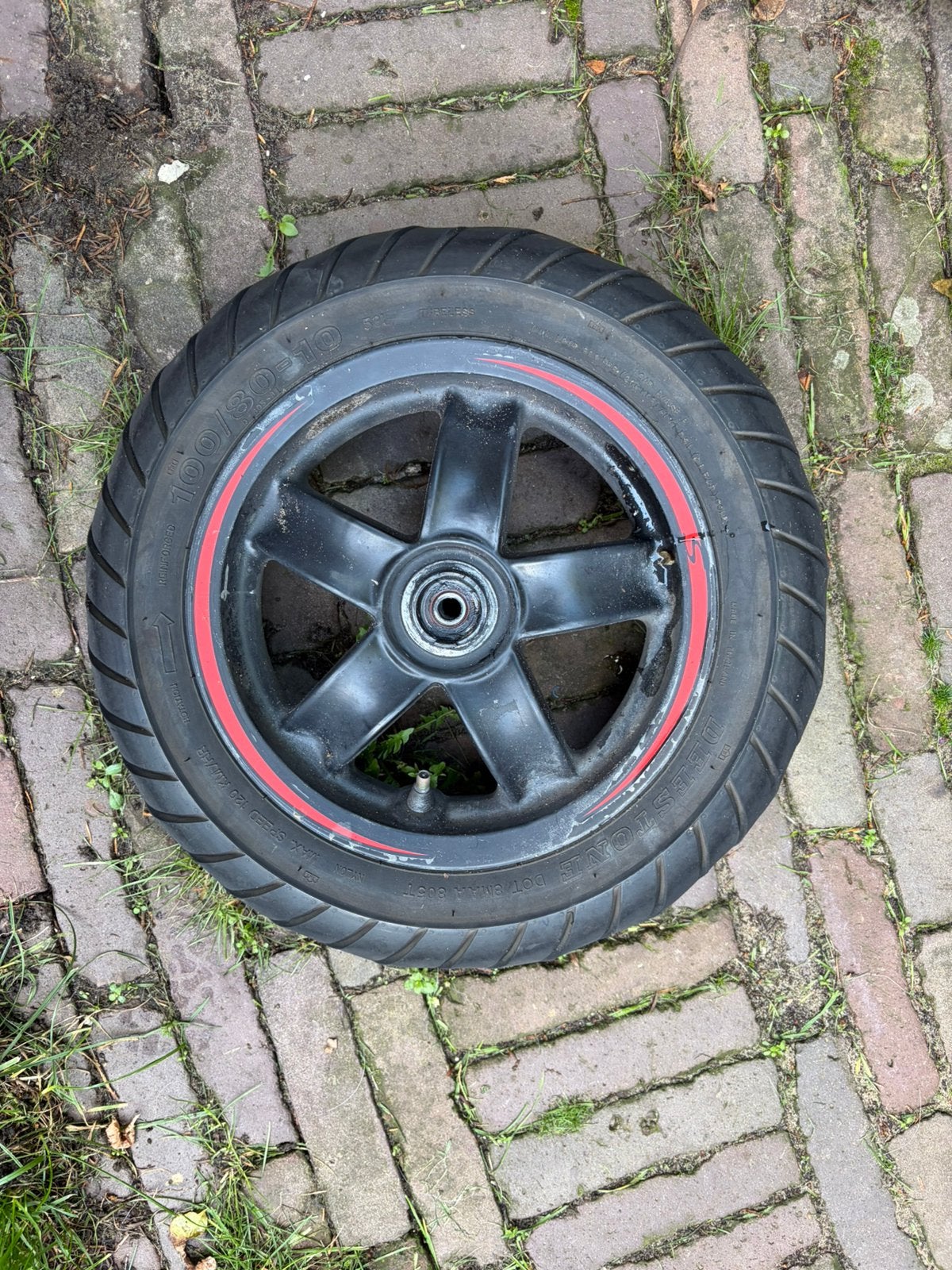 Voorwiel + band Piaggio zip, Ophalen of Verzenden, Overige typen, Piaggio