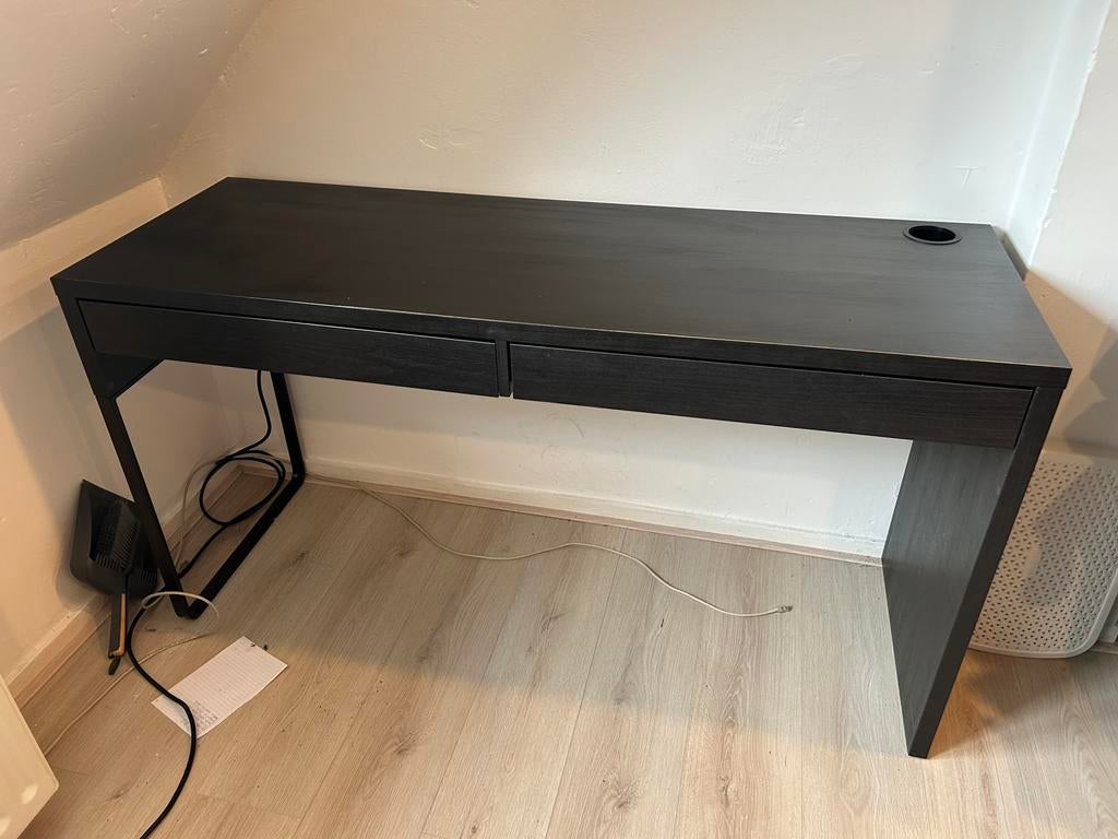 net ikea bureau, Ophalen, Zwart, 160 cm, Gebruikt
