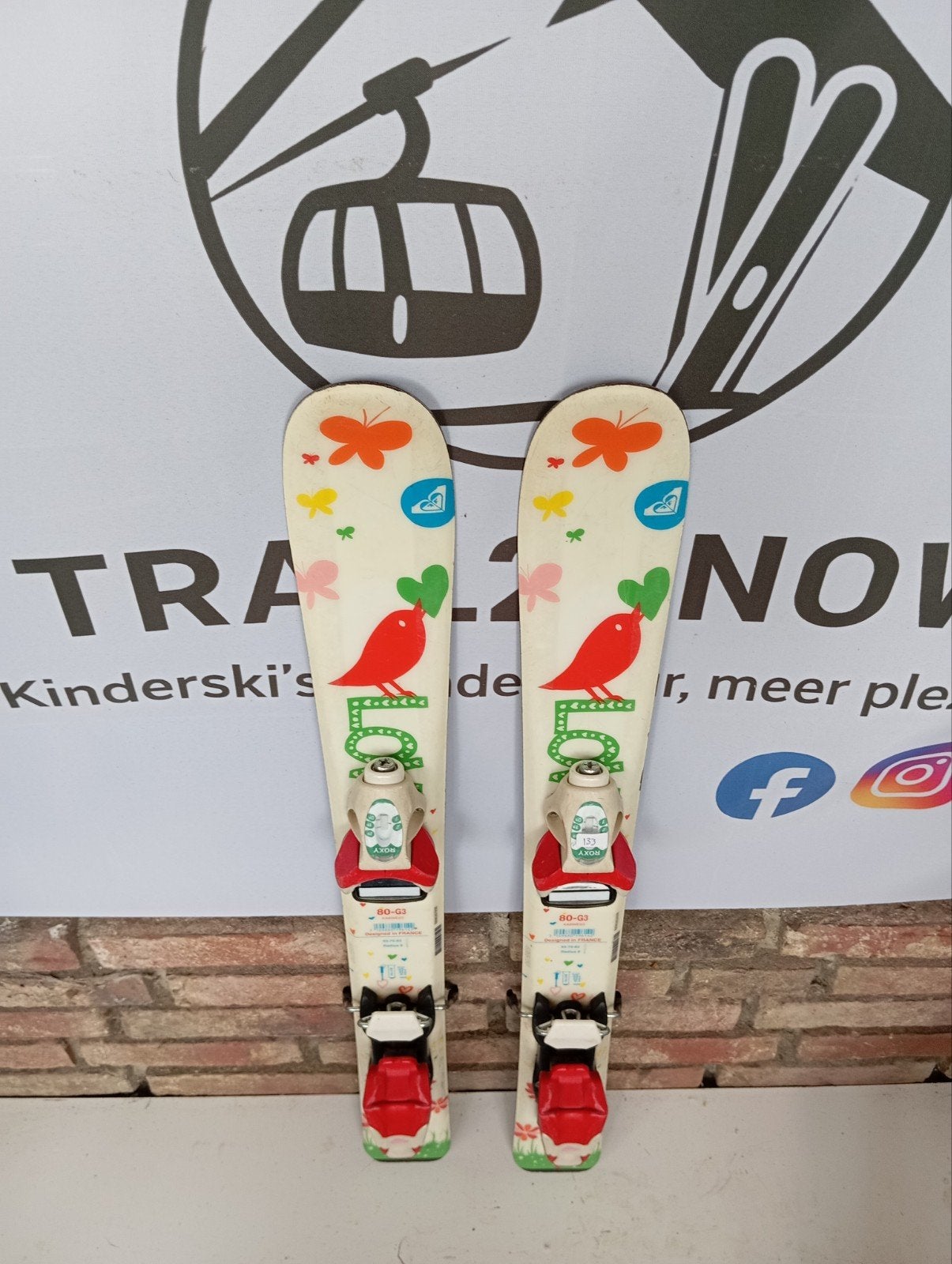 Roxy kinderski's 80cm - Gewaxt, Overige merken, Gebruikt, Ophalen of Verzenden, Skiën