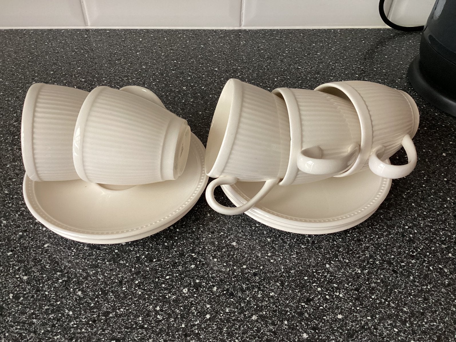 Wedgwood Windsor kopjes met schoteltjes 5 stuks, Huis en Inrichting, Ophalen, Zo goed als nieuw, Kop(pen) en/of Schotel(s), Wedgwood
