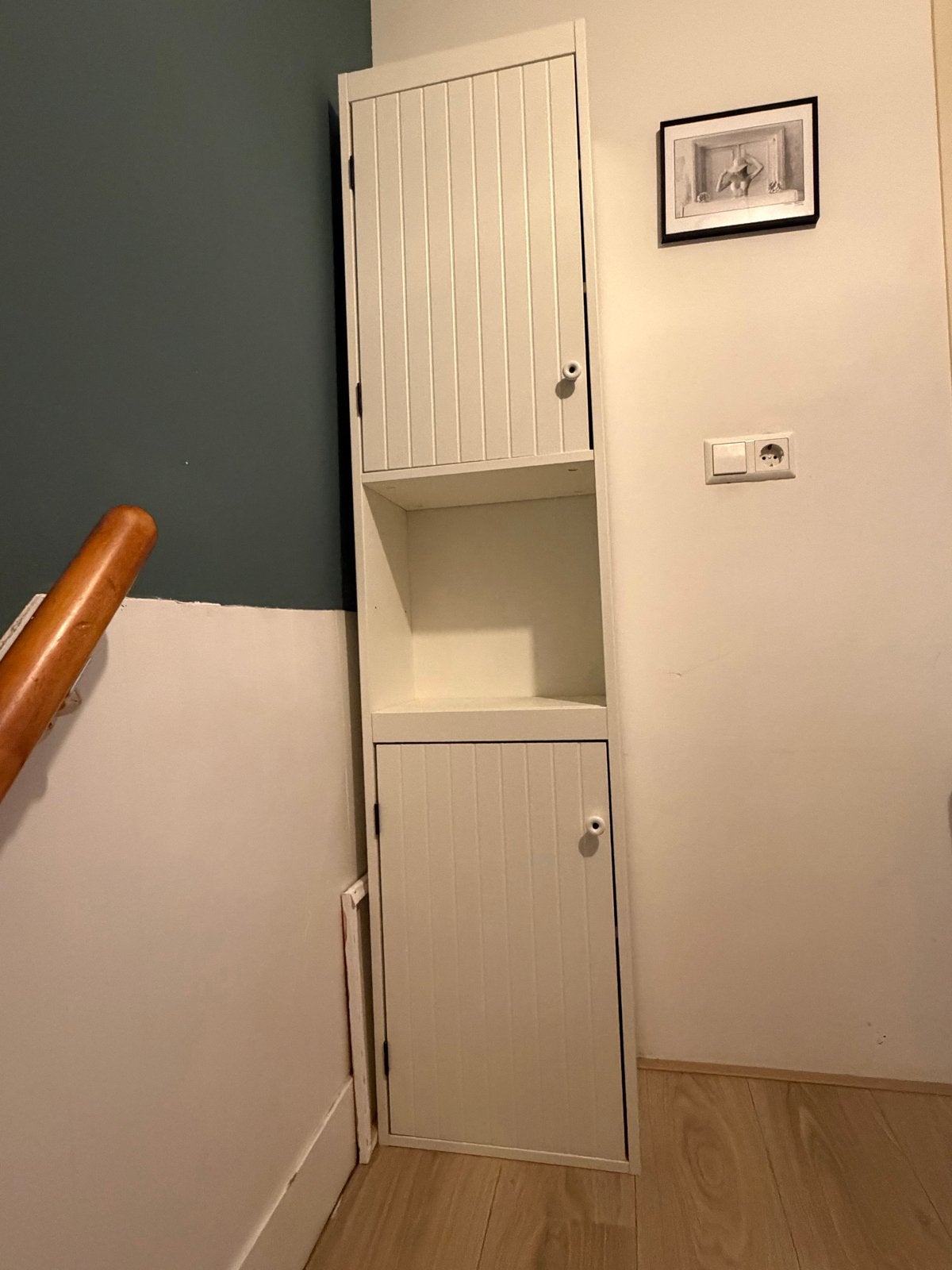 IKEA badkamerkast / opbergkast wit - 170x40x25 cm, Huis en Inrichting, Badkamer | Badkamermeubels, Ophalen, (Half)hoge kast, Minder dan 50 cm