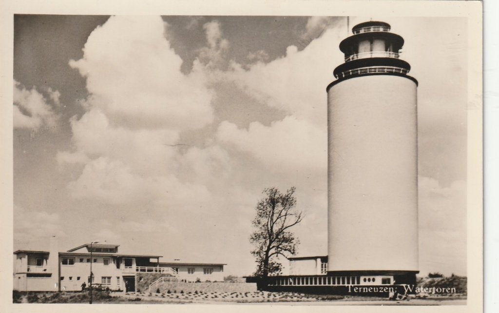 TERNEUZEN Watertoren 1958, Verzenden, 1940 tot 1960, Gelopen, Zeeland