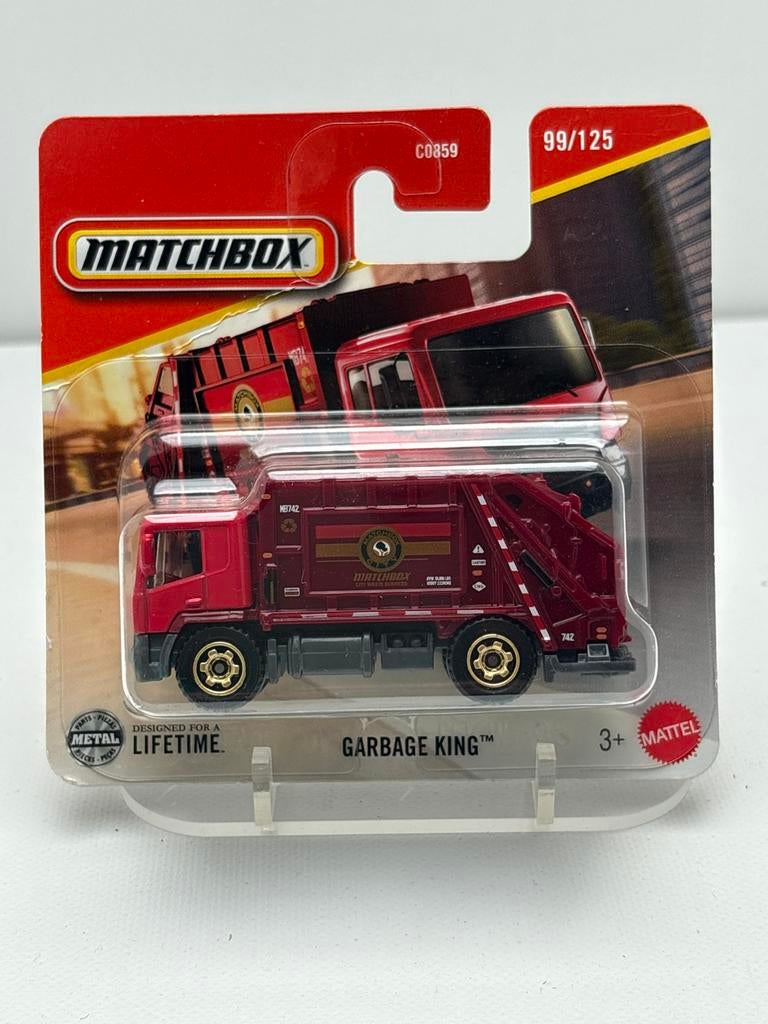 Matchbox Garbage King vuilniswagen - Nieuw in verpakking, Auto, Nieuw, Ophalen of Verzenden, Mattel
