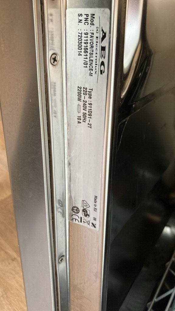 AEG Vaatwasser FAVORITSILENCE-M, Witgoed en Apparatuur, Vaatwasmachines, Ophalen, Gebruikt, 60 cm of meer, Vrijstaand