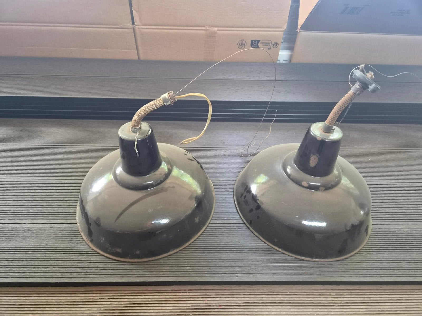 oude cafe lampen, zwart, Antiek en Kunst, Antiek | Lampen, Ophalen