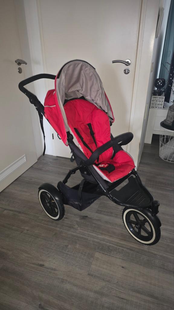 Phil & Teds kinderwagen - rood, Ophalen of Verzenden, Zo goed als nieuw, Overige merken
