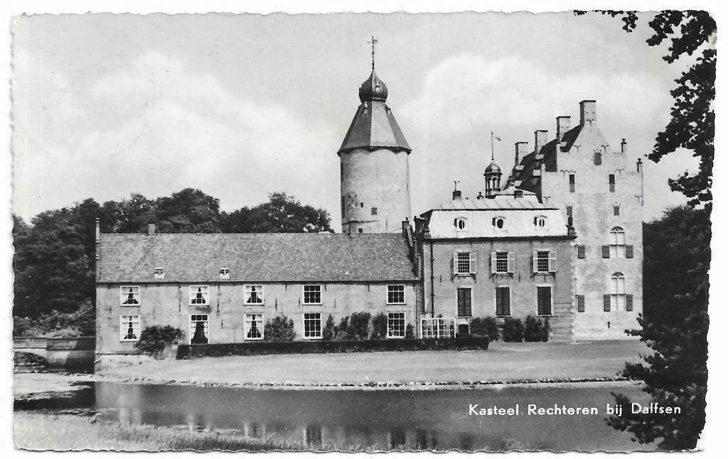 AK Dalfsen - Kasteel Rechteren bij Dalfsen, Ophalen of Verzenden, 1940 tot 1960, Gelopen, Gelderland