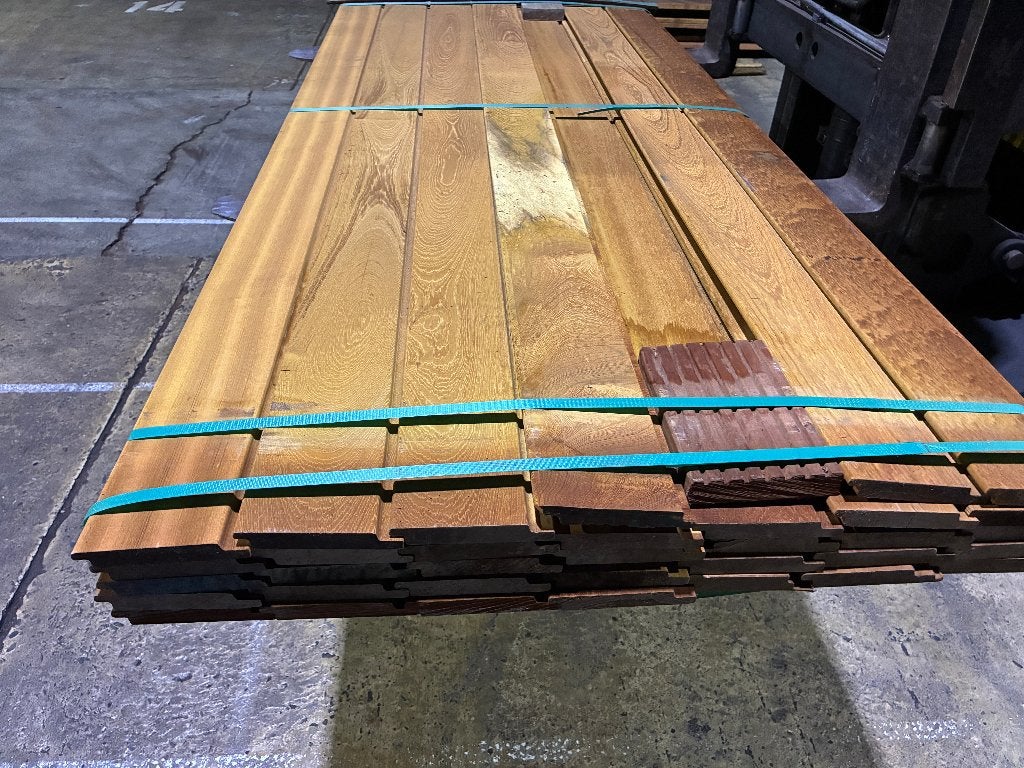 channelsiding-rabatdelen-Hardhout/Guariuba-20x126mm werkend, Ophalen, Overige typen, Nieuw, Hardhout