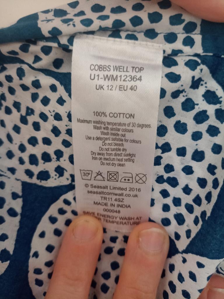 Bijzondere zomertop Seasalt Cornwall (valt als 36), Ophalen of Verzenden, Zo goed als nieuw, Maat 36 (S)