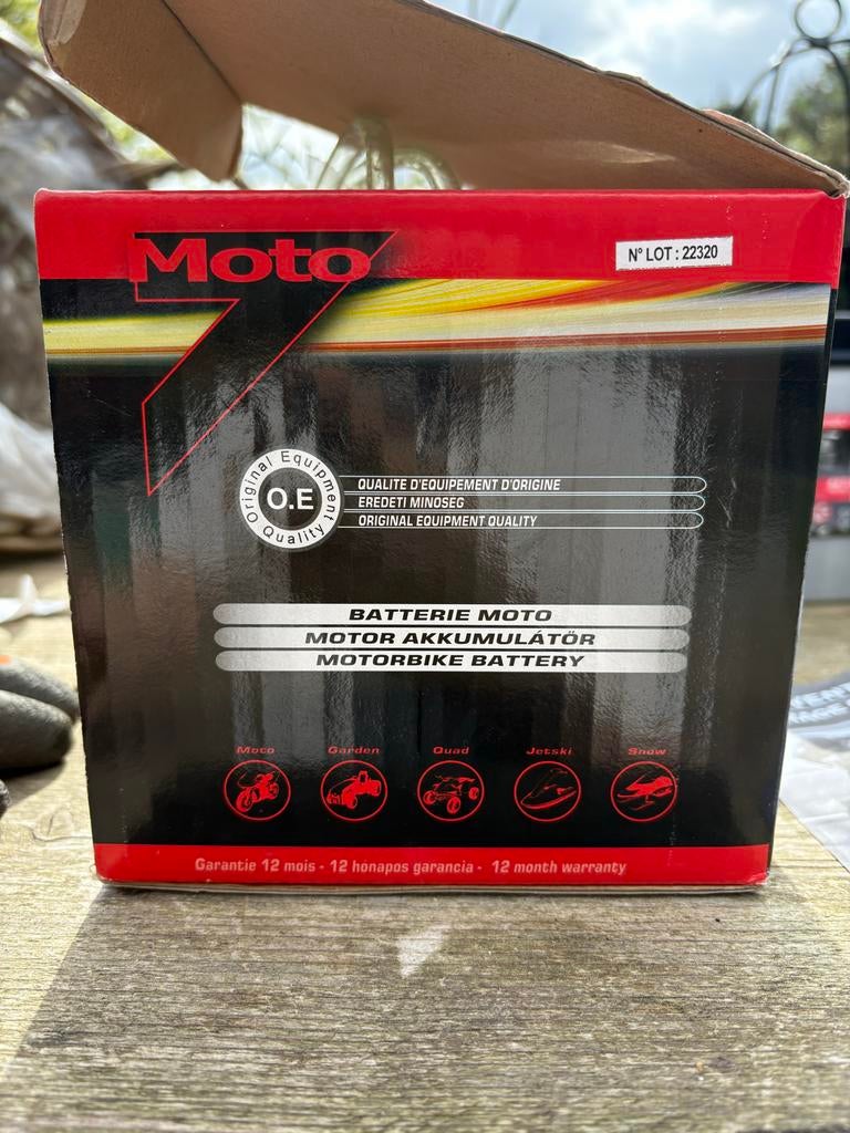 Nieuwe Moto 7 accu voor quad, Motoren, Ophalen, Nieuw