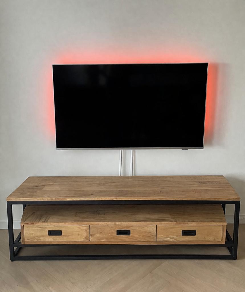 Tv meubel, Ophalen, 100 tot 150 cm, Zo goed als nieuw, Minder dan 100 cm