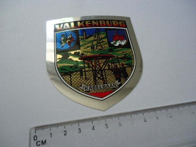 sticker oud Valkenburg Kabelbaan glansschild groot glans ret, Verzamelen, Stickers, Zo goed als nieuw, Bedrijf of Vereniging, Verzenden