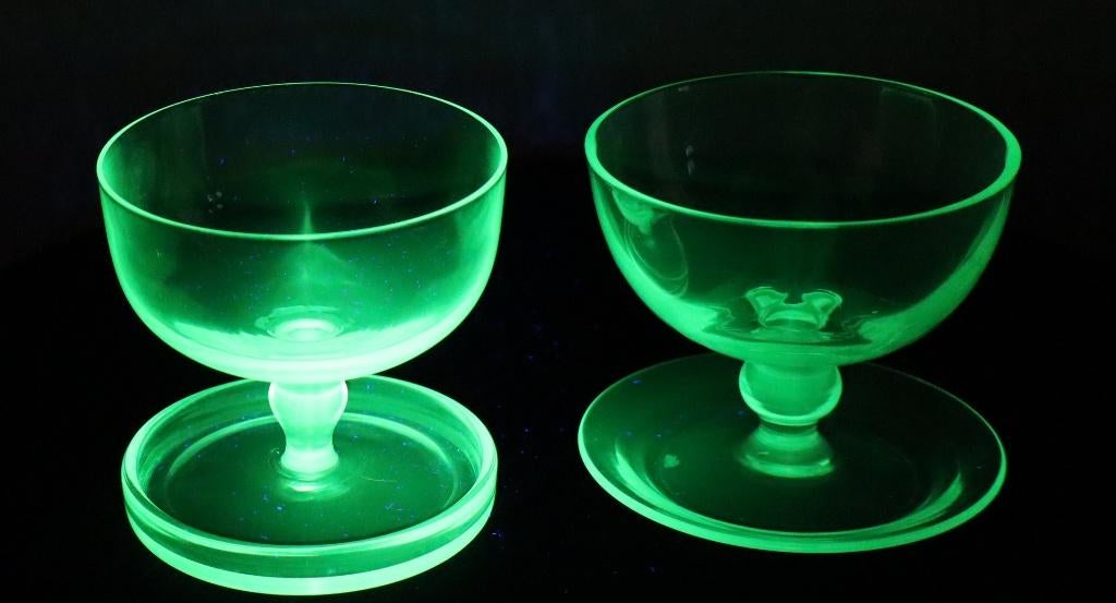 Uranium glas / Annagroen design glazen, Ophalen of Verzenden