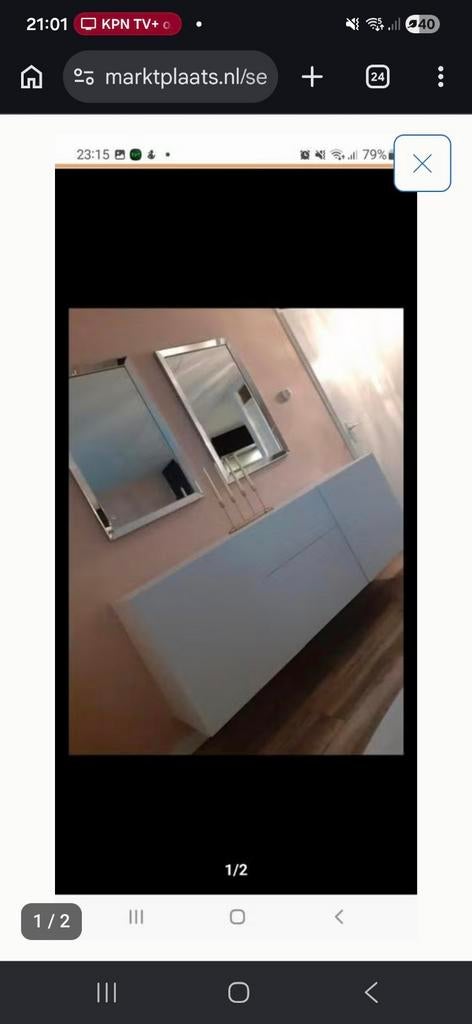 Ikea Besta dressoir kast mat wit (180cm) met glasplaat, Ophalen of Verzenden