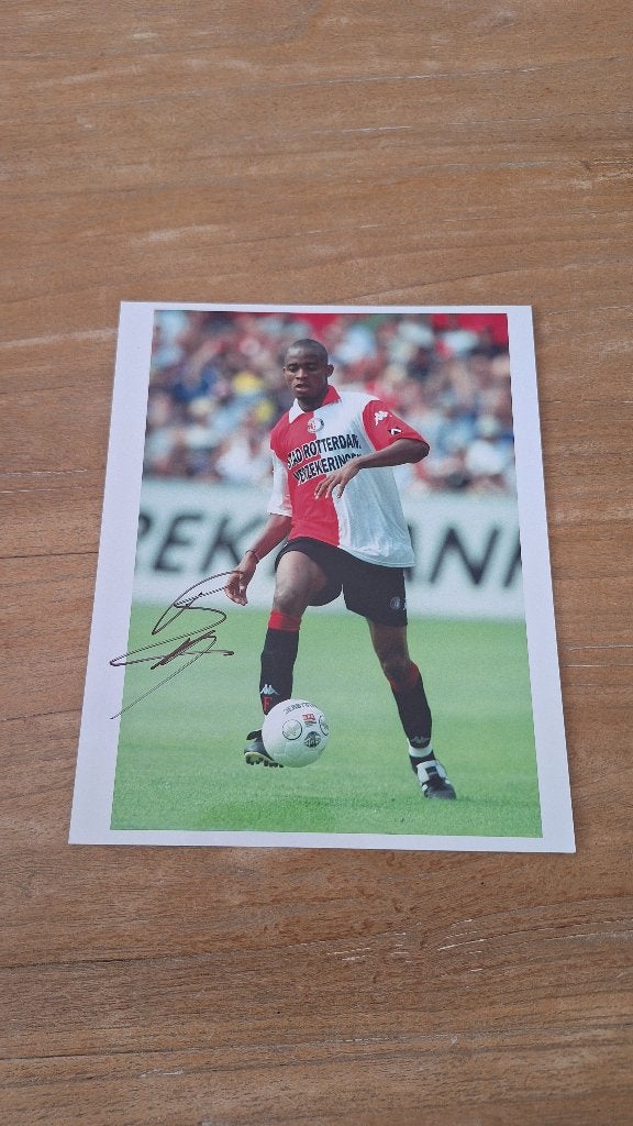 Foto 20x25 cm met handtekening Bonavonture Kalou # Feyenoord, Ophalen of Verzenden, Nieuw, Feyenoord, Overige typen