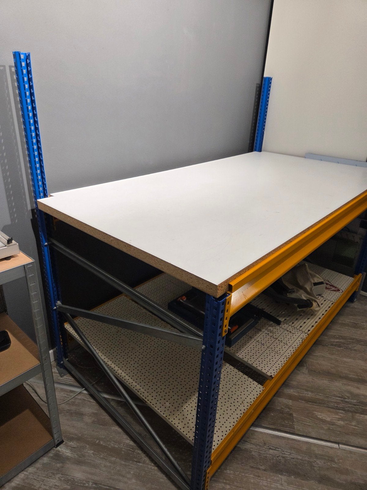 Stevige werkbank met opbergruimte, Ophalen, Gebruikt, 170 cm of meer