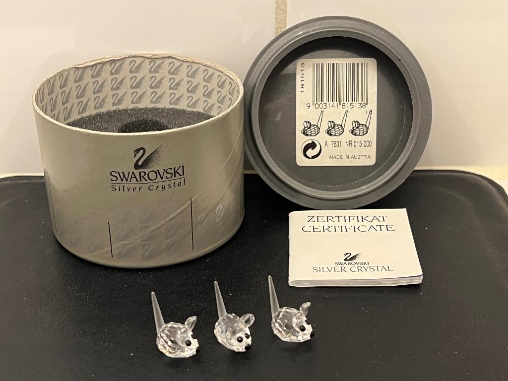 Swarovski Veldmuizen Set van 3, Ophalen of Verzenden, Gebruikt, Figuurtje