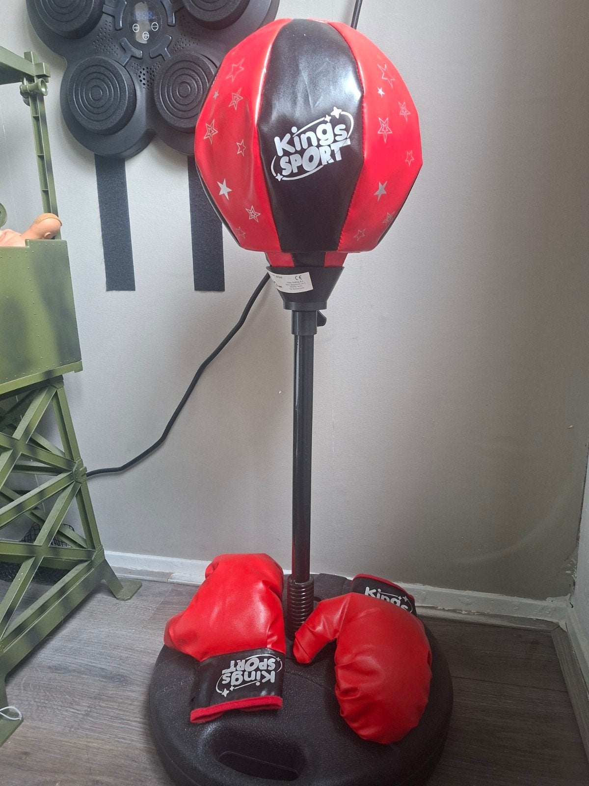 Kinder boksbal met handschoenen - Kings Sport, Ophalen of Verzenden, Gebruikt, Boksbal