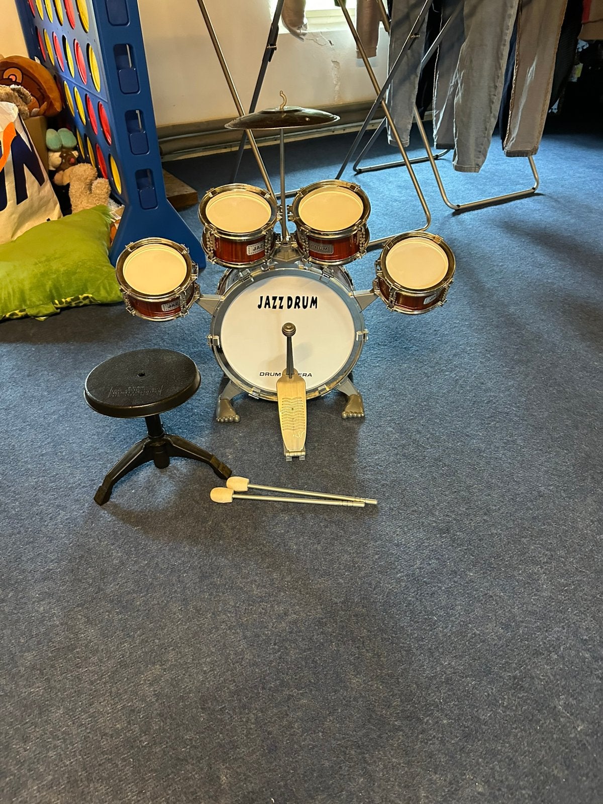 Kinder drumstel, Muziek en Instrumenten, Ophalen, Zo goed als nieuw, Overige merken