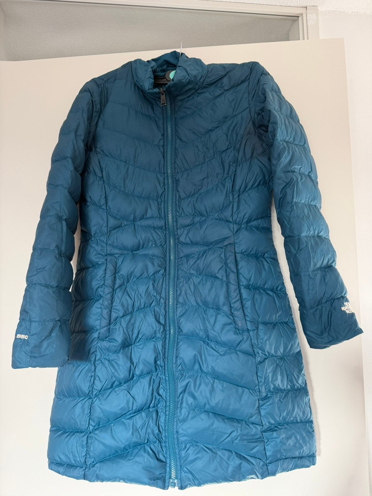 Triclimate donsjas the north face, Ophalen of Verzenden, Gedragen, Maat 38/40 (M), Blauw