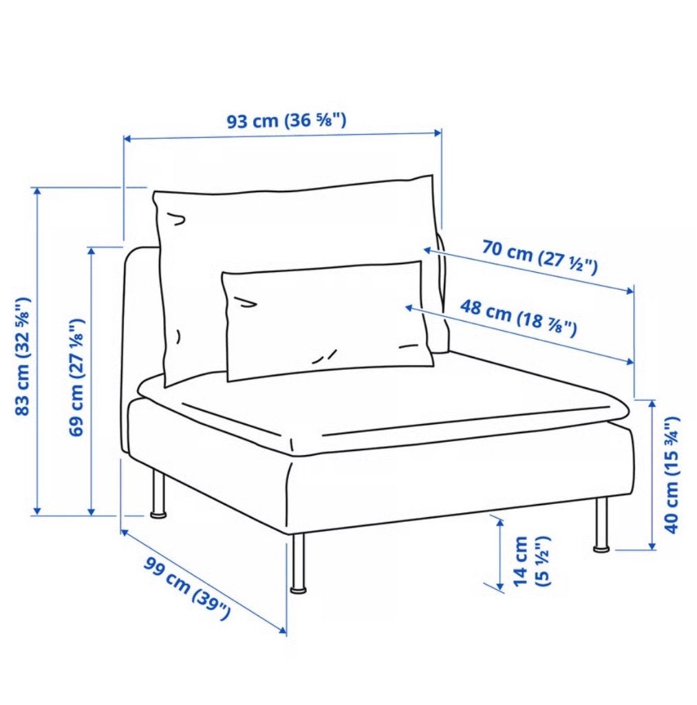 2 nieuwe Modulaire Sofa’s Soderhamn, lichtbeige, Ophalen, Eenpersoons, Nieuw, Minder dan 150 cm