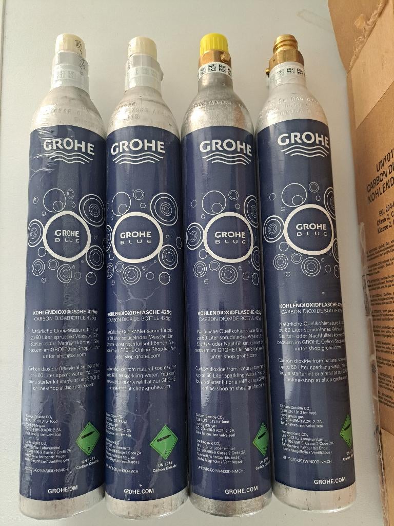 Volle Grohe Blue co2-flessen co2-cilinders, Ophalen of Verzenden, Nieuw