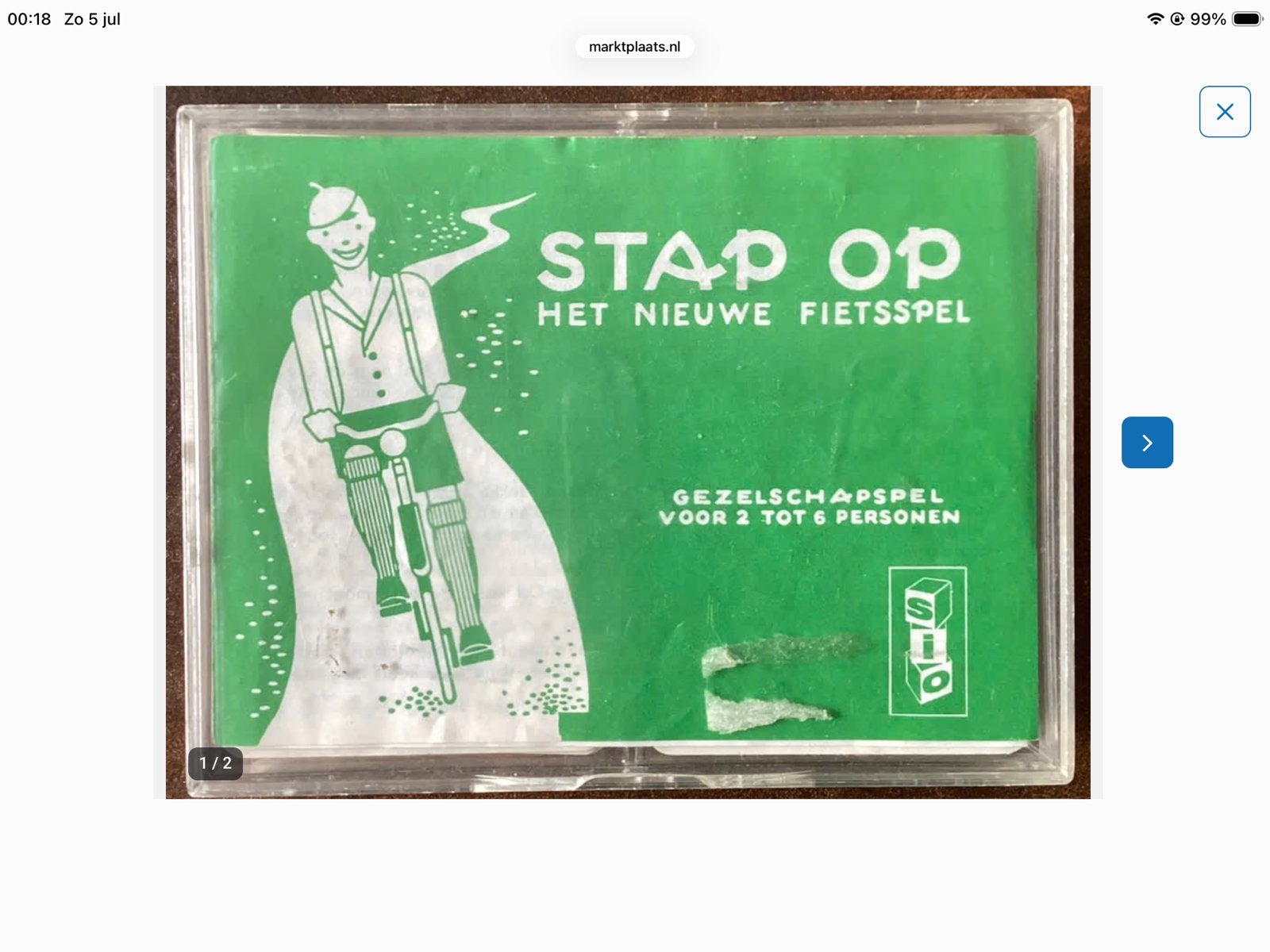 Stap op, het nieuwe fietsspel, vintage, Ophalen of Verzenden, Zo goed als nieuw