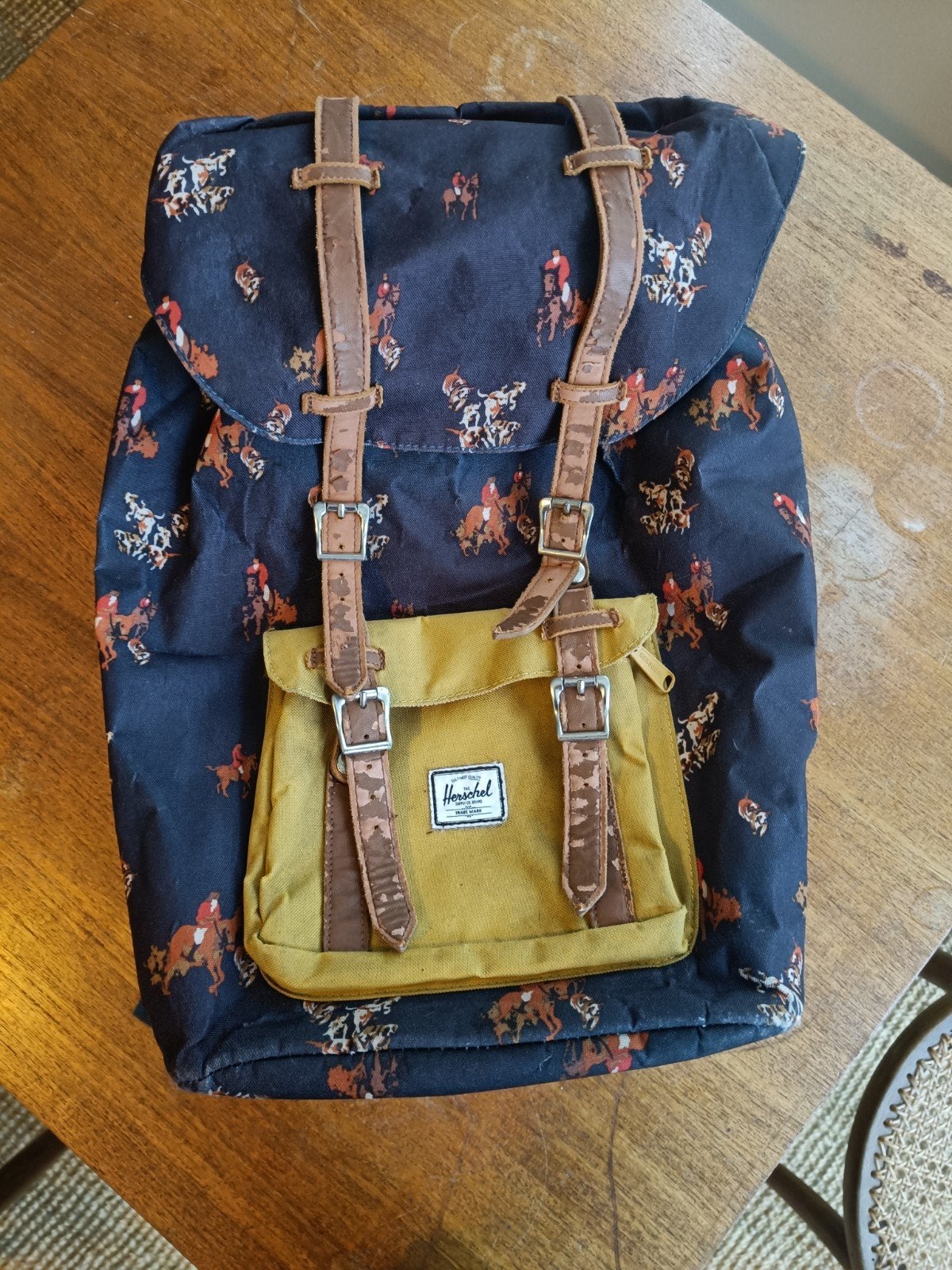 Herschel rugzak met unieke print, Gebruikt, 25 tot 40 cm, Ophalen, Overige merken
