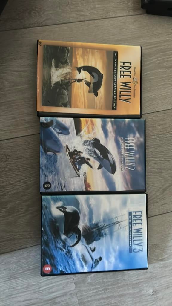 Dvd set free willy, Alle leeftijden, Ophalen of Verzenden, Gebruikt, Boxset