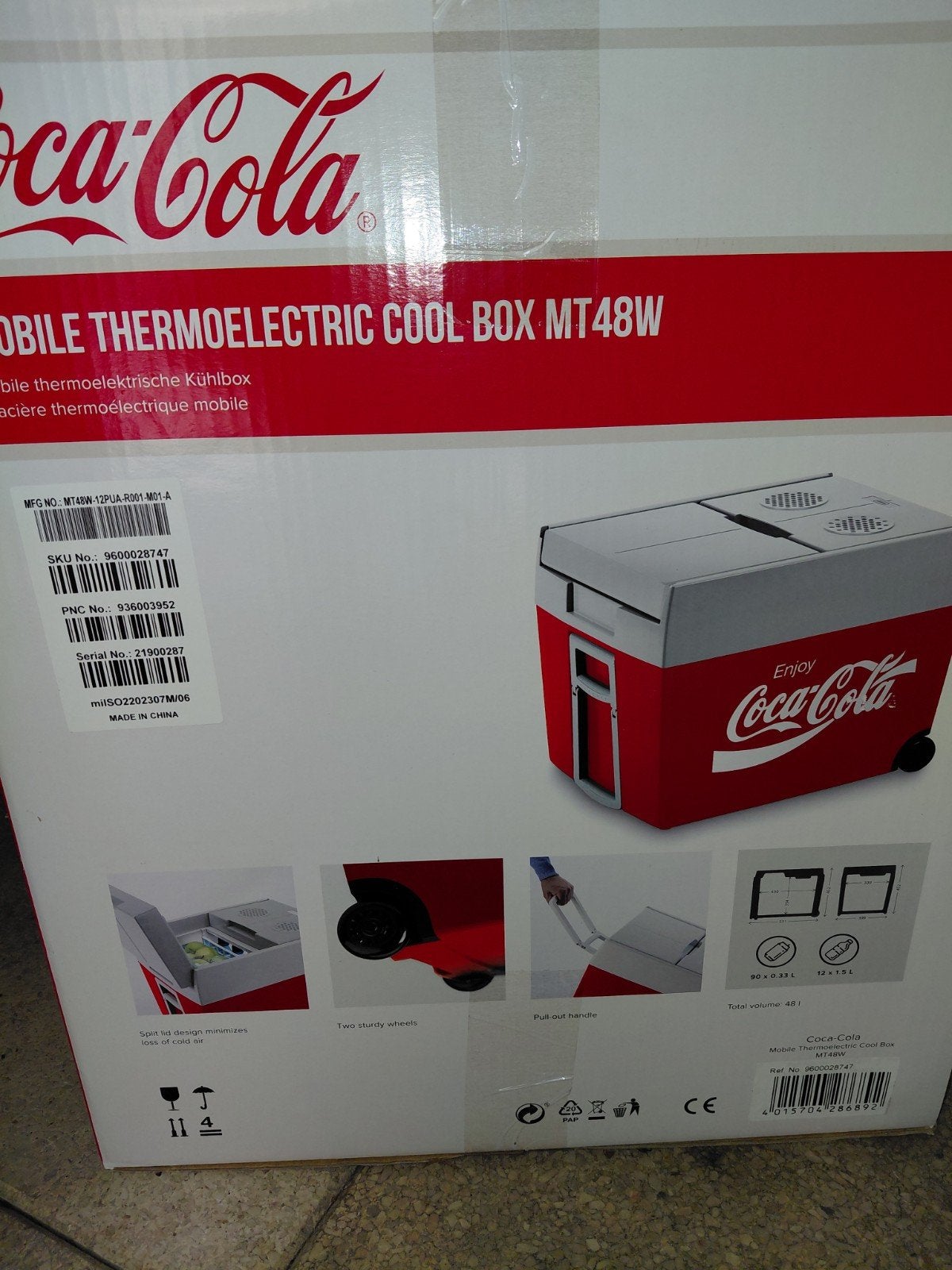Coca-Cola Mobiele Thermo-elektrische Koelbox MT48W, Ophalen of Verzenden, Nieuw