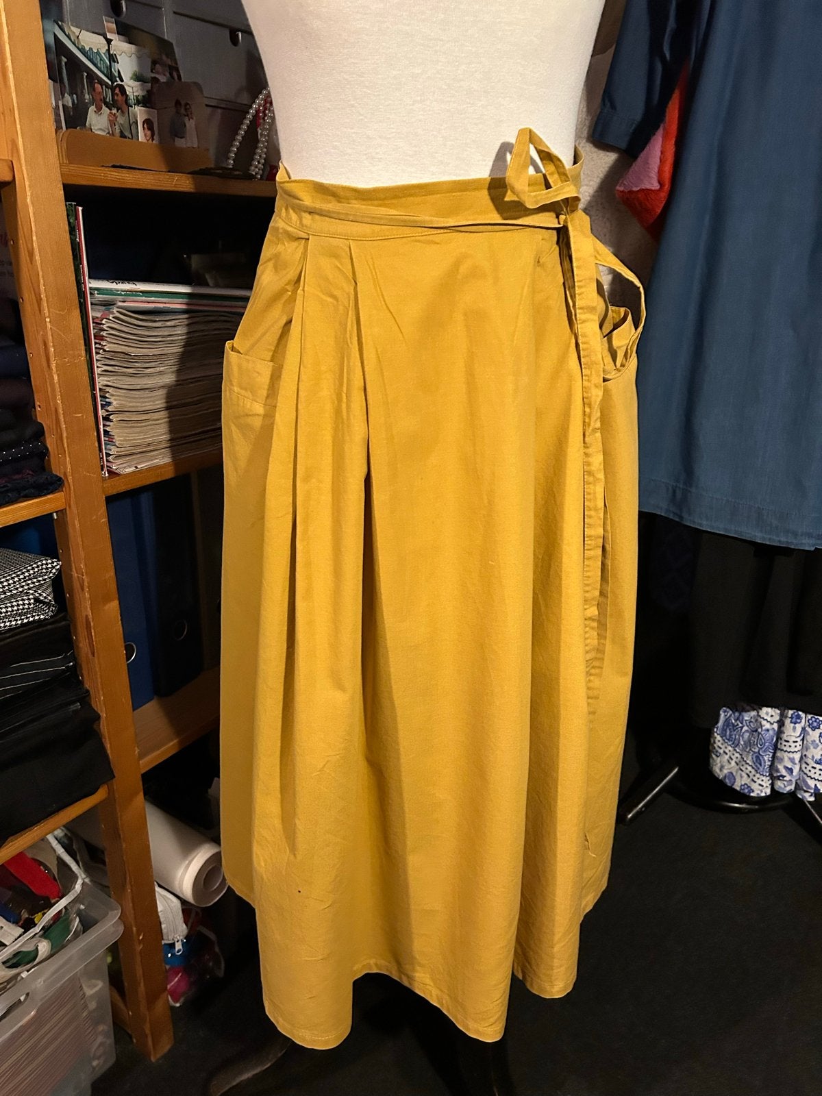 Vintage Dirndl Schort Rok Oker Geel, Ophalen of Verzenden