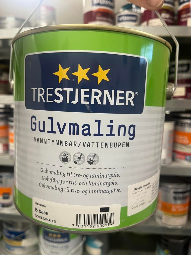 Tresjner Gulvmaling vloerverf grafietgrijs 15ltr, Doe-het-zelf en Verbouw, Verf, Beits en Lak, Ophalen, 10 tot 15 liter, Grijs