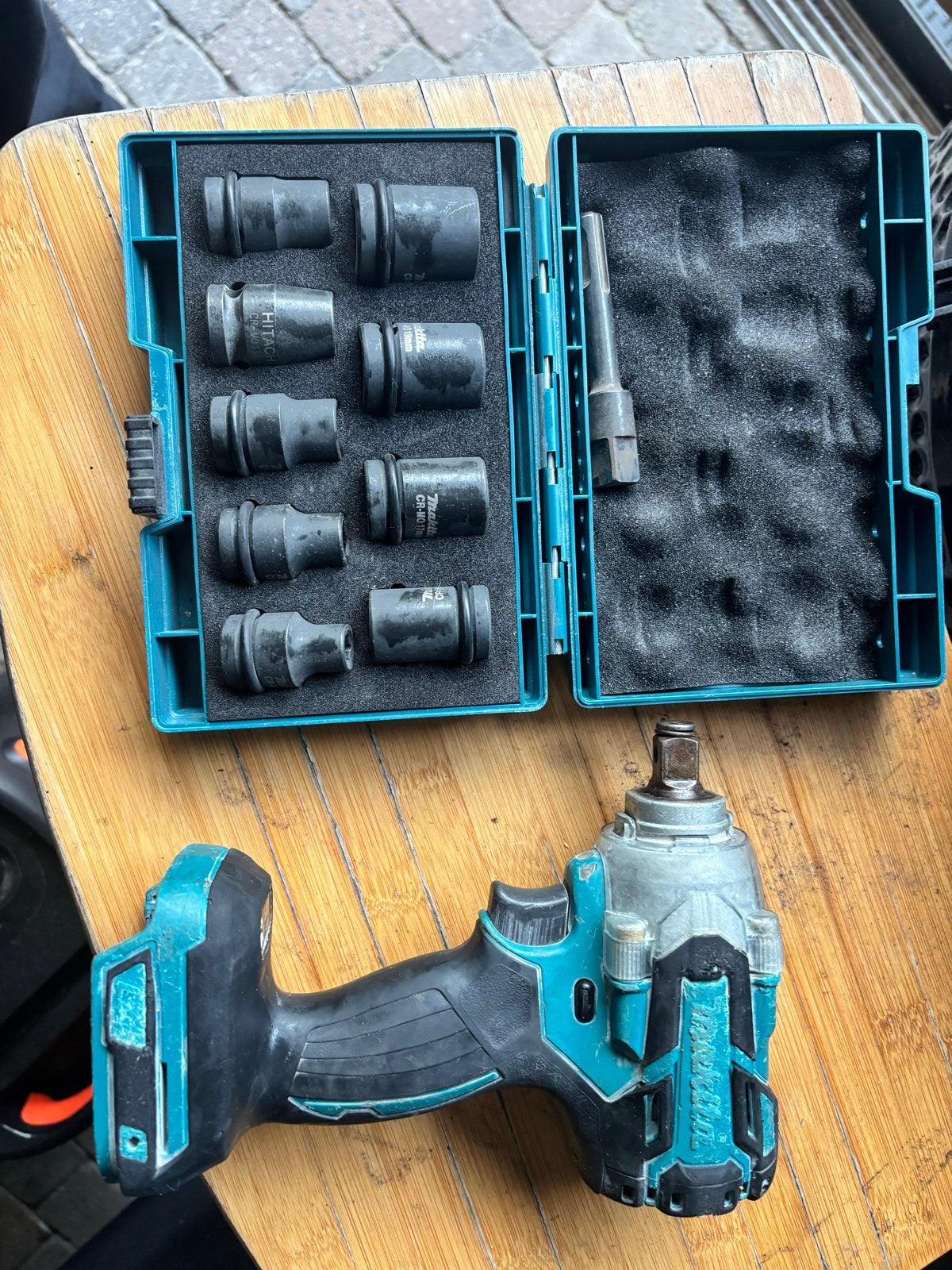 Makita Slagmoersleutel met doppen set, Variabele snelheid, Overige typen, Ophalen of Verzenden, Gebruikt