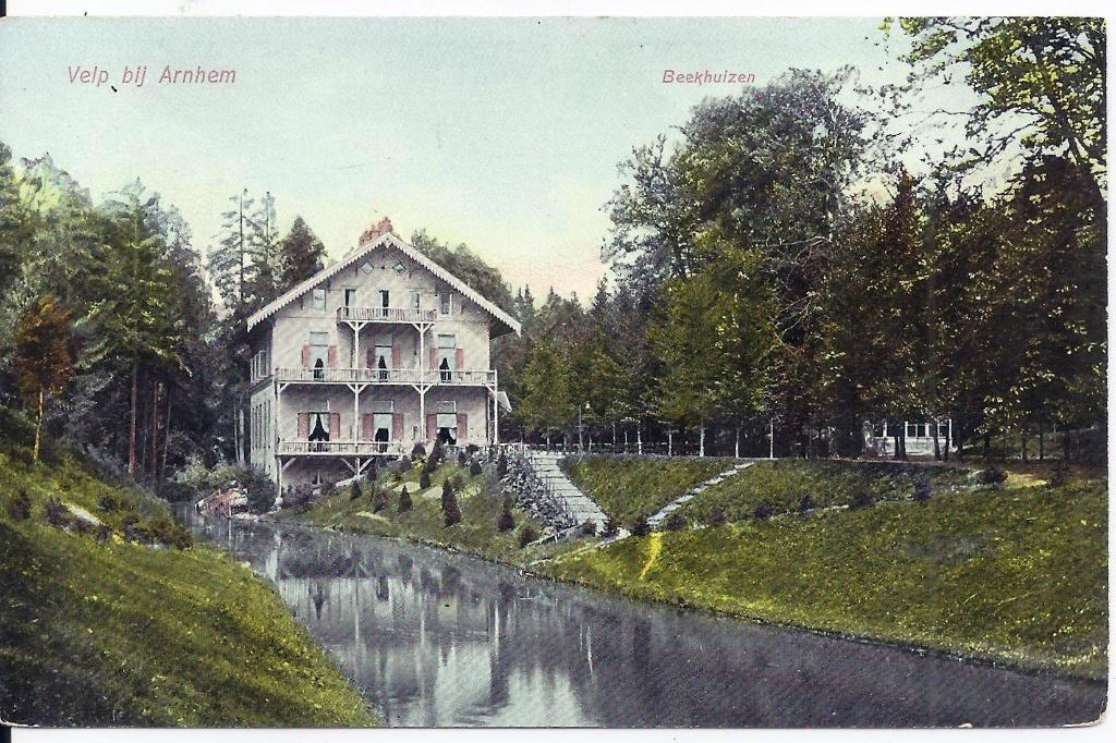 Velp Beekhuizen Oude Ongelopen Ansichtkaart (B367, Ophalen of Verzenden, 1920 tot 1940, Ongelopen, Gelderland