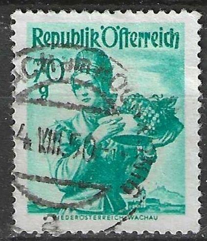 Oostenrijk 1948/1950 - Yvert 748 - Klederdrachten  (ST), Postzegels en Munten, Postzegels | Europa | Oostenrijk, Verzenden, Gestempeld