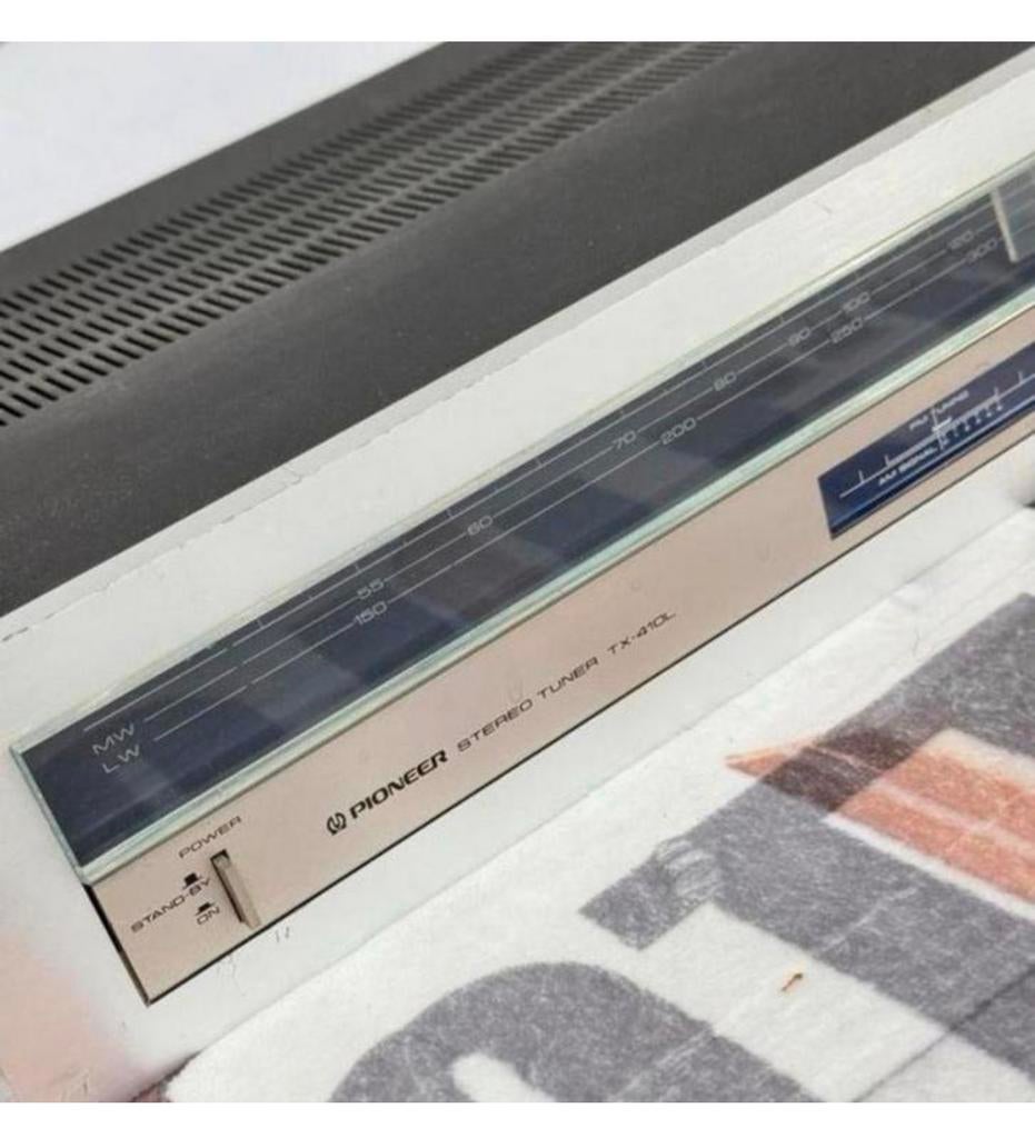 1980 - Vintage Pioneer Tuner TX-410L tx410l fm am met kabels, Audio, Tv en Foto, Tuners, Ophalen of Verzenden, Zo goed als nieuw
