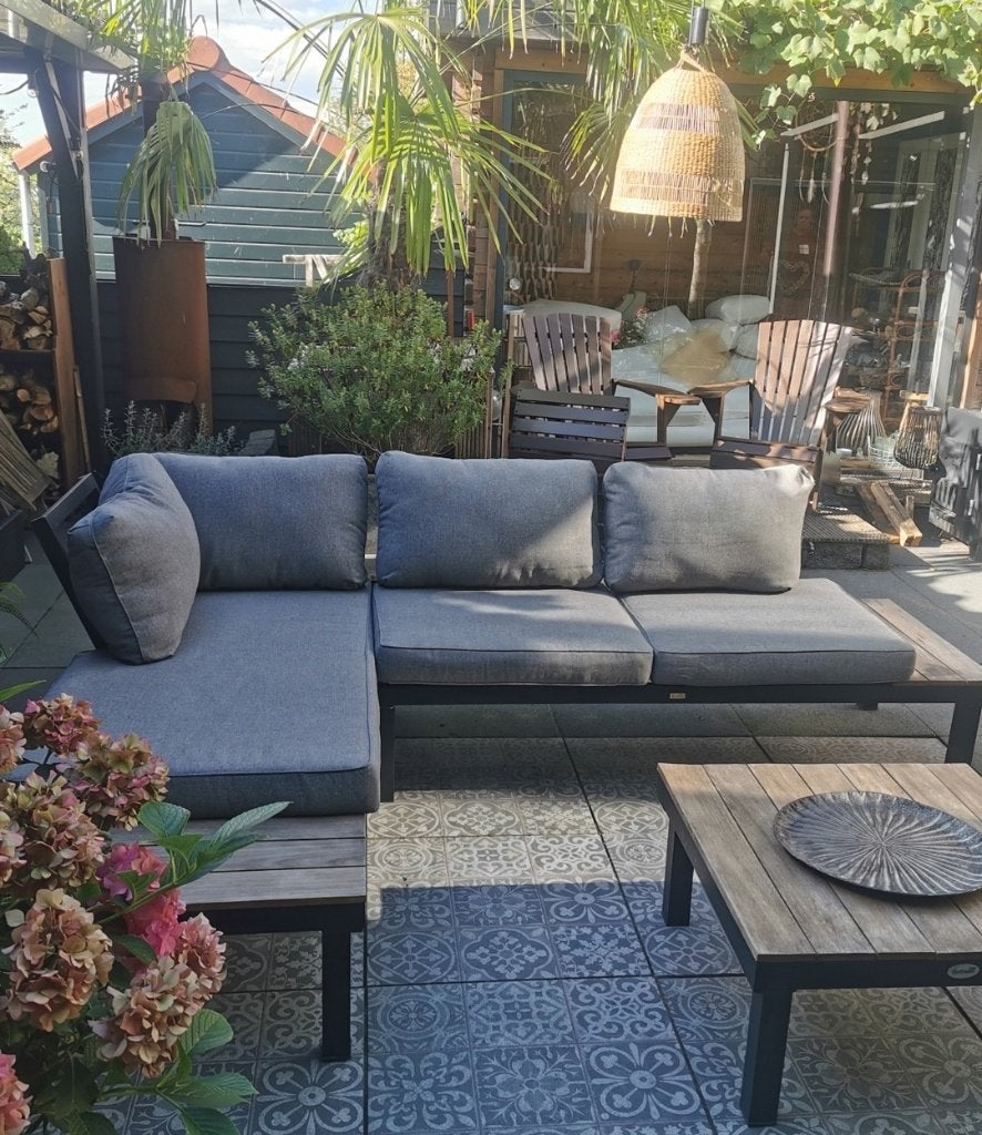 Zeer mooie loungebank /tuin set van Hartman, Ophalen, Bank, Aluminium, Zo goed als nieuw