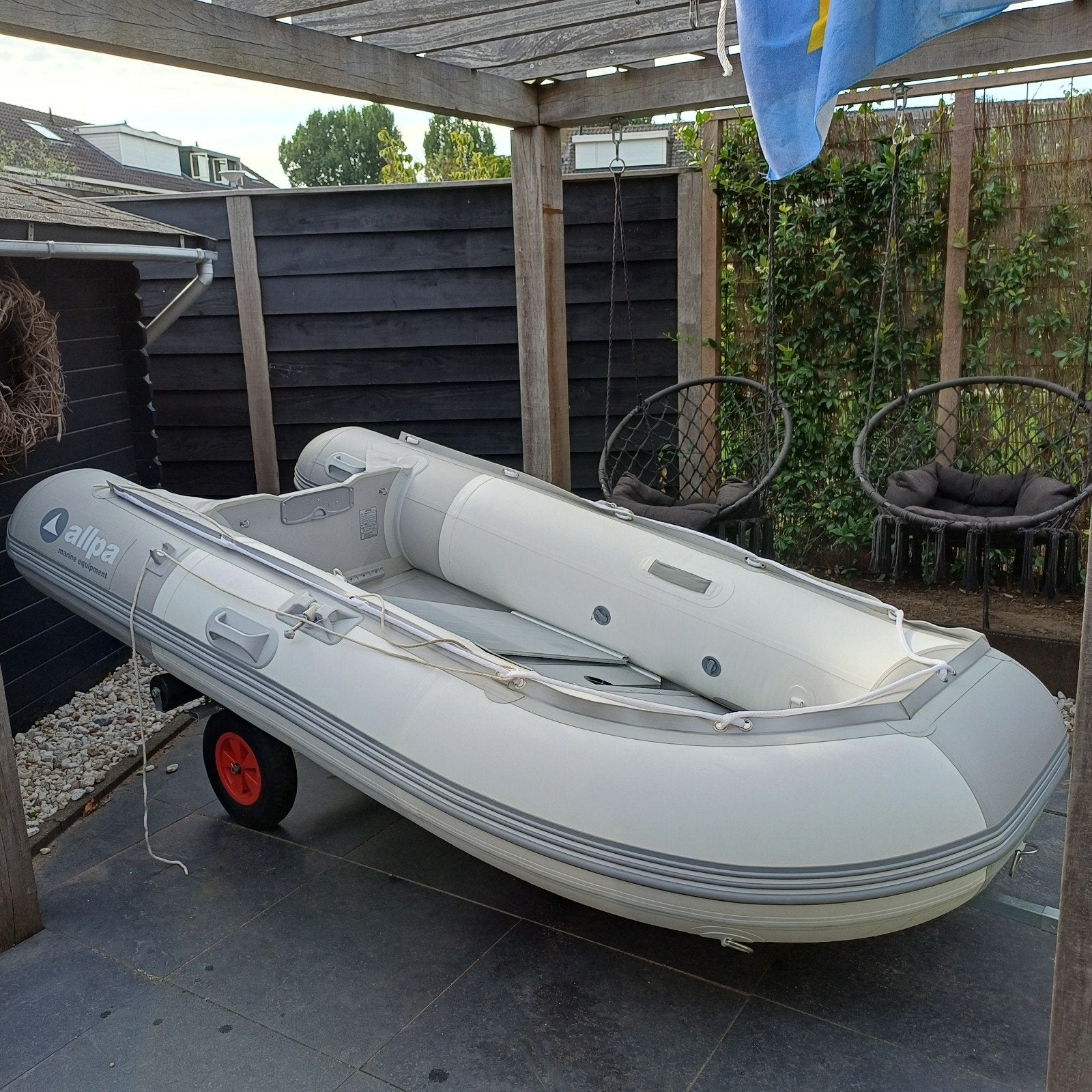 Allpa rubberboot met aluminium bodem, Ophalen, Zo goed als nieuw