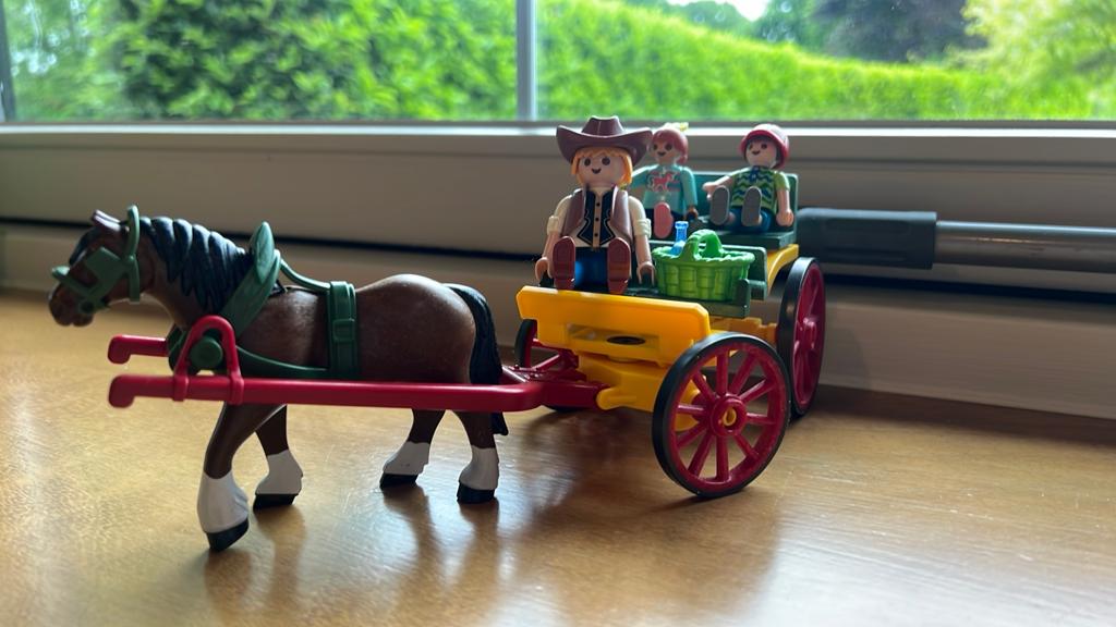 Playmobile paard en wagen, Ophalen of Verzenden, Zo goed als nieuw