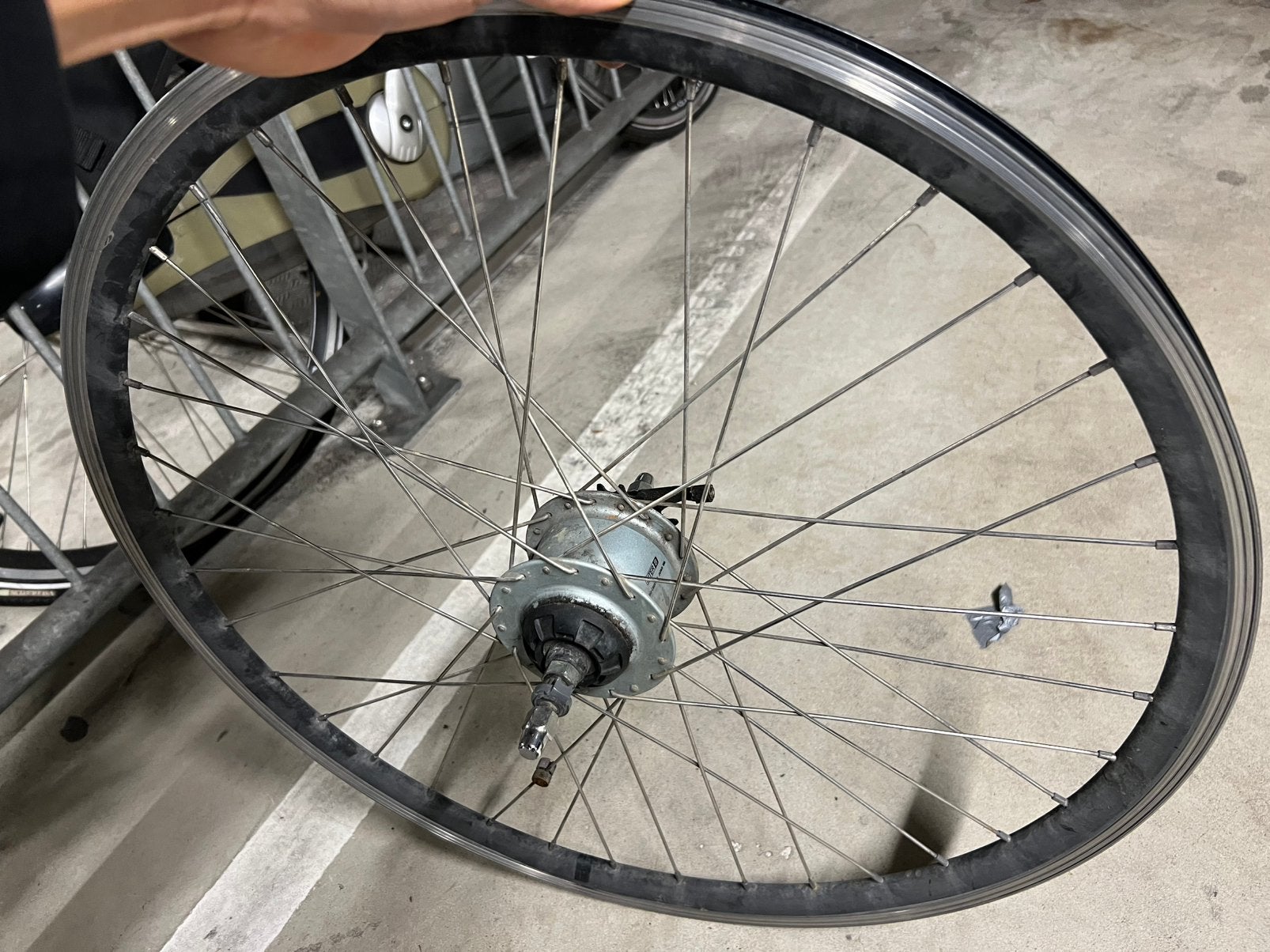 Shimano nexus 8 speed hub wiel - 28inch, Ophalen, Gebruikt, Wiel