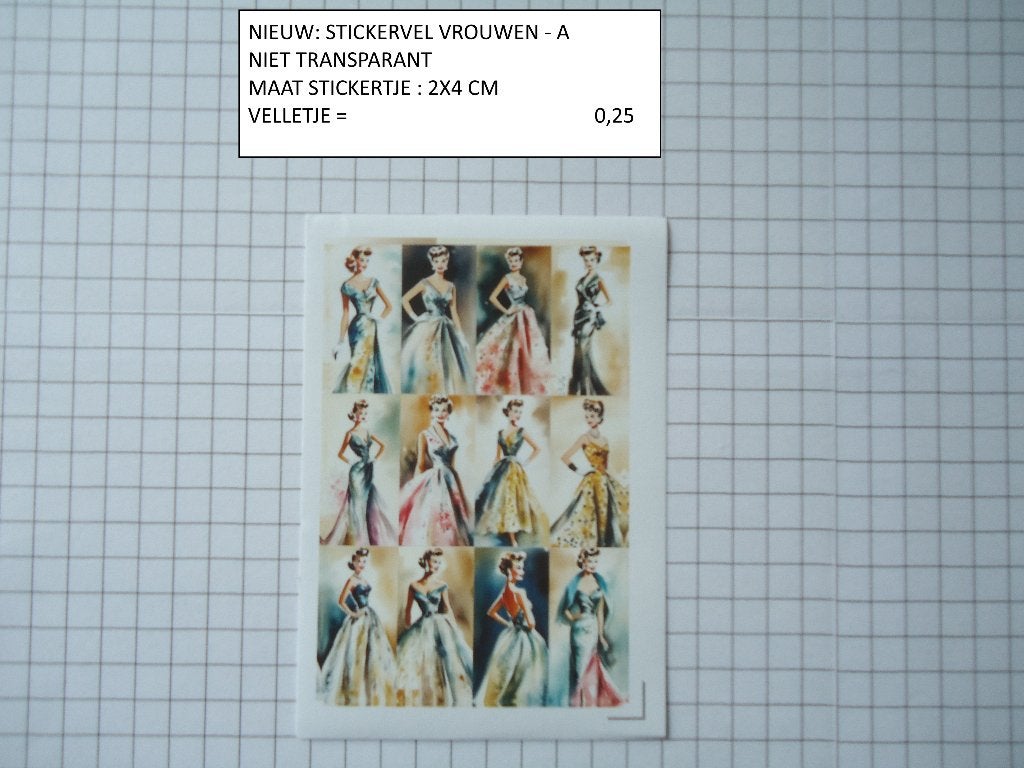 ❤️vintage stickers vrouw ( laatste 6 vel ) alleen verzenden, Hobby en Vrije tijd, Scrapbooking, Ophalen, Nieuw, Versiering of Embellishment