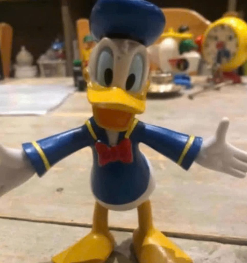 Vintage rubberen Donald Duck - 12 cm, Verzamelen, Disney, Ophalen of Verzenden, Donald Duck, Zo goed als nieuw, Beeldje of Figuurtje