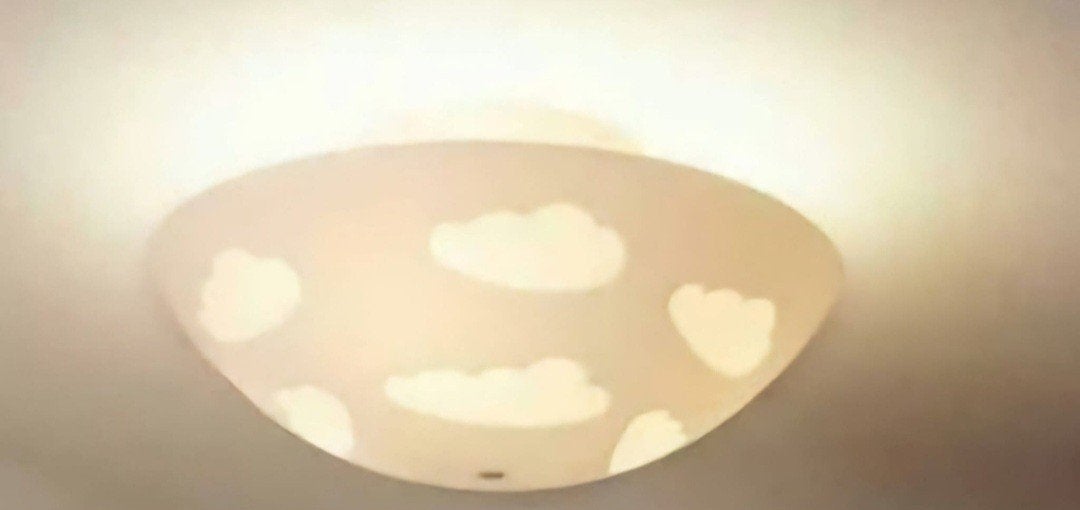 plafond lamp wolken wit, Huis en Inrichting, Ophalen
