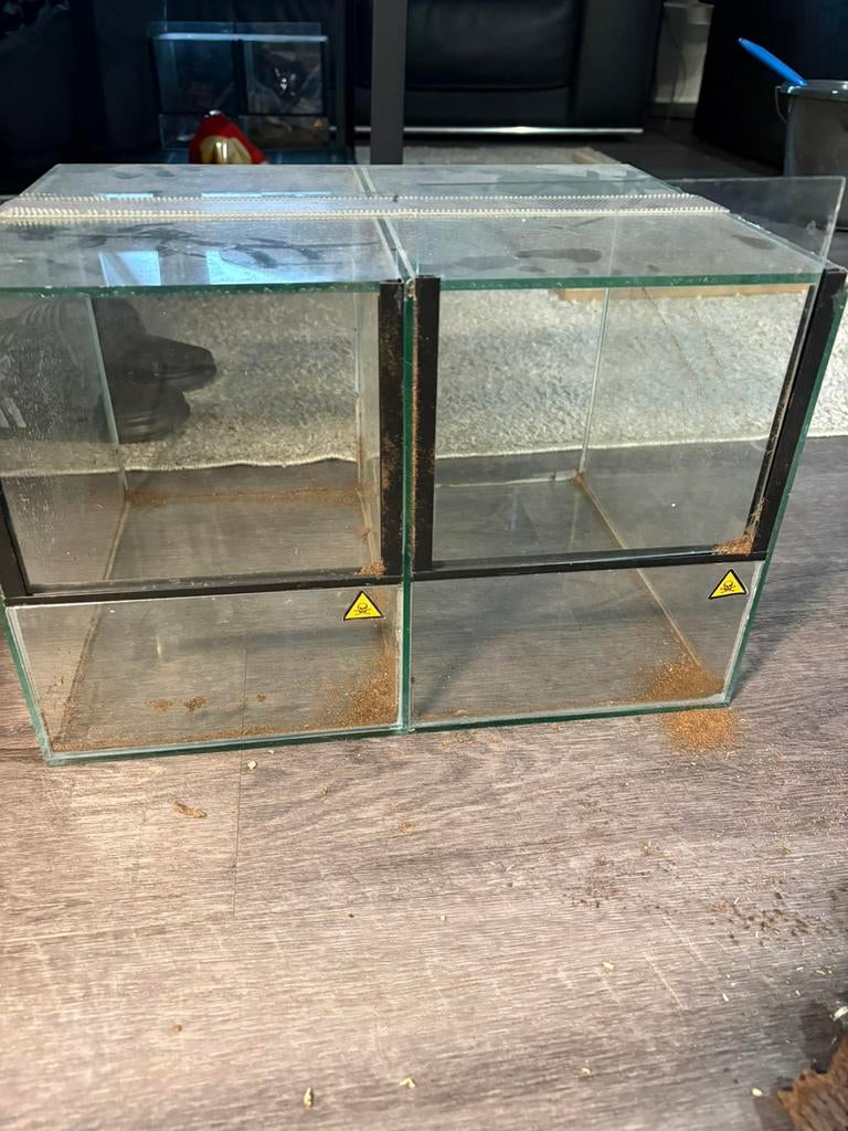 4x schuifruit terrarium, Ophalen, Zo goed als nieuw
