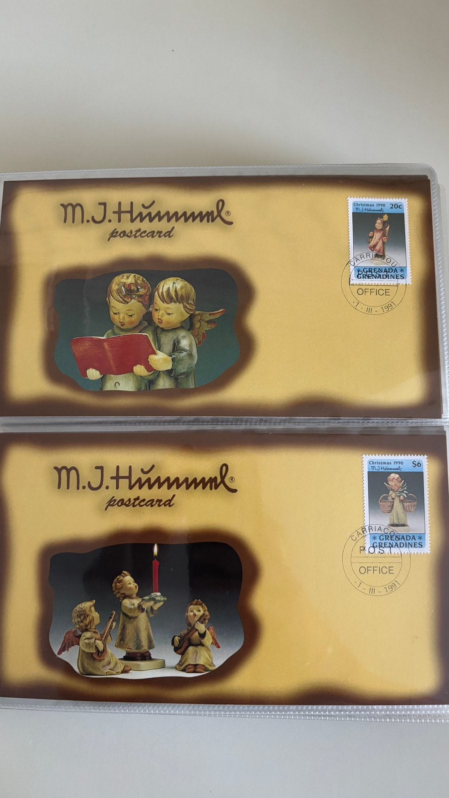 Mooie box met postzegels, enveloppen en kaarten van Hummel, Ophalen of Verzenden, Verzamelalbum