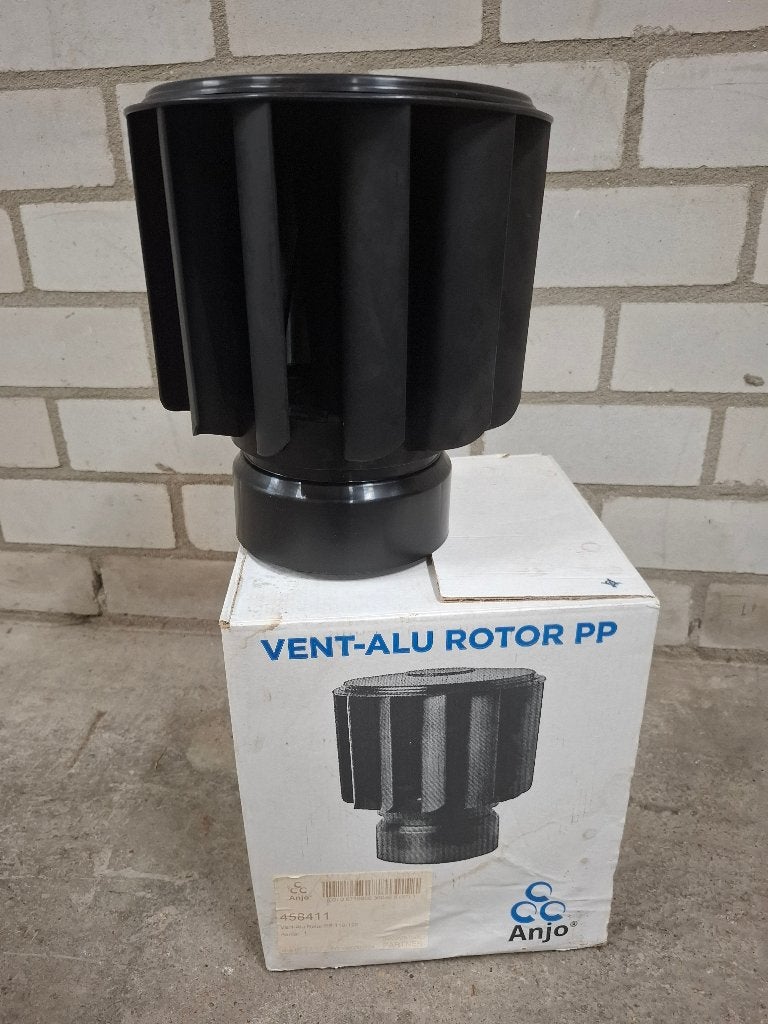 Anjo vent- alu Rotor 110/125, Ophalen, Overige materialen, Zwart, Overige typen